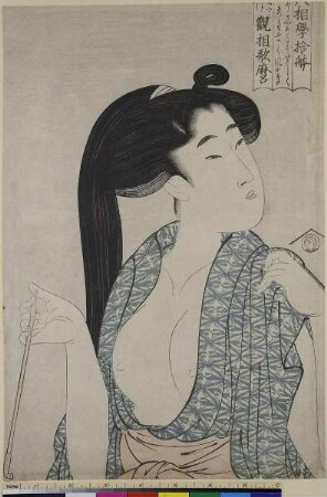 Frau mit geöffnetem Yukata, aus der Serie: Zehn Typen weiblicher Physiognomie