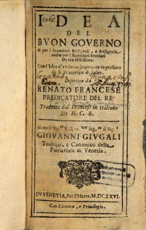 Idea del buon governo