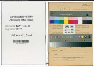 Entnazifizierung Ernst Halberstadt , geb. 22.06.1909 (Polizist)