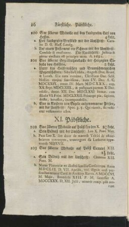 XI. Päbstliche