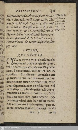 LXXXIII. Quantitas