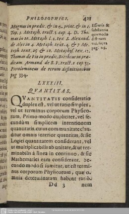LXXXIII. Quantitas