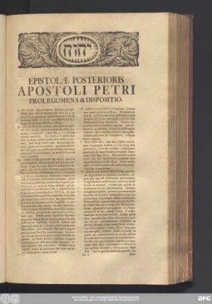Prolegomena & Dispositio.