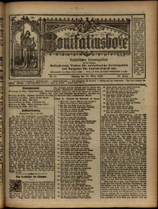 Ausgabe vom Sonntag, den 17. März 1918.