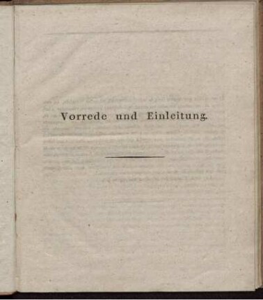 Vorrede und Einleitung.