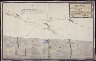 Riss von dem Jung Himmlisch Heerer Berggebäude, kolorierte Handzeichnung, 1784