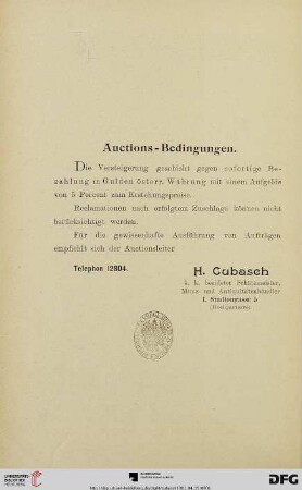 Auctions-Bedingungen