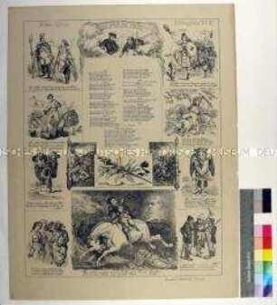 Spottblatt auf die Niederlage Napoleons III. gegen die deutsche Armee