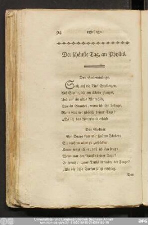 Der schönste Tag, an Phyllis.