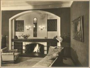 Haus Z., Hameln (?): Wohnzimmer mit Kaminnische