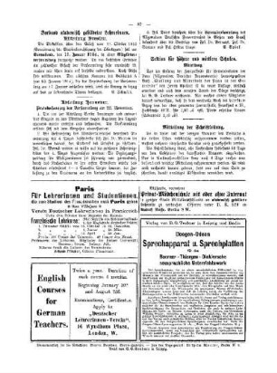 Mitteilung der Schriftleitung