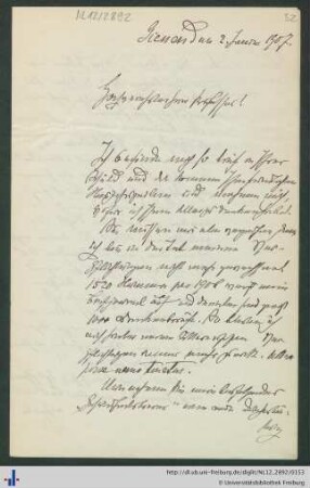 Brief vom 02.01.1907.