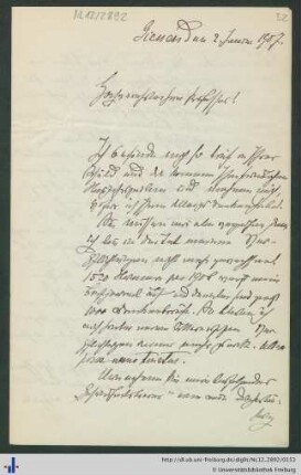 Brief vom 02.01.1907.
