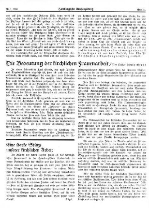 Eine starke Stütze unserer kirchlichen Arbeit