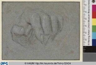 Skizze einer linken Hand