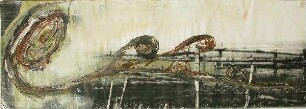 Abstrakte Malerei braun/schwarze Landschaft