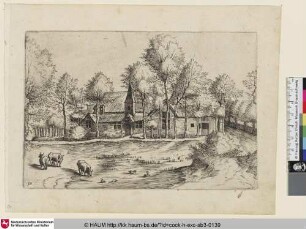 [Country Village with Church; Dorf miteiner Kirche]