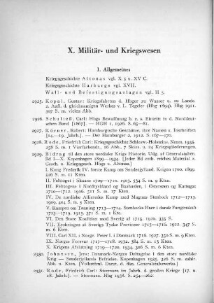 X. Militär- und Kriegswesen