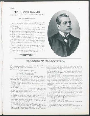† Dr. D. Cesáreo Chacaltana - Presidente de la H. Cámara de Diputados