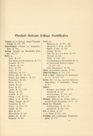 Gotthold Ephraim Lessings Handschriften