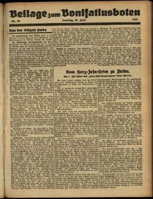 Zweite Ausgabe vom Sonntag, den 26. Juni 1932.