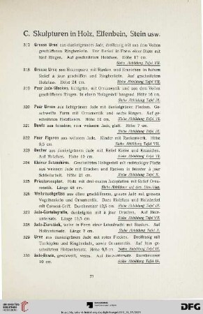 Skulpturen in Holz, Elfenbein, Stein (Nr. 317-383)