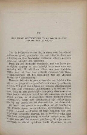 XV. Hoe eene achternicht van Fröbel, haren oudoom eer aandoet