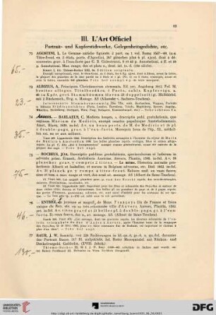 L’Art Officiel (Nr. 72-108)