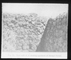 Tell el-ful, Ostwall A, Periode II und III