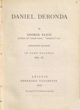 Daniel Deronda, 4