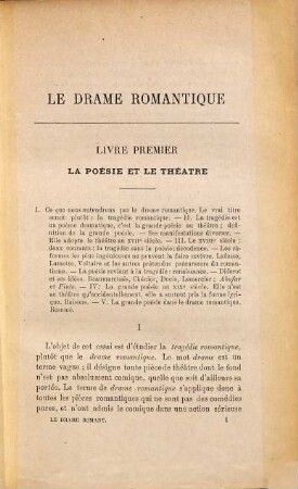 Le drame romantique