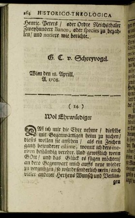(14) Wol Ehrwürdiger