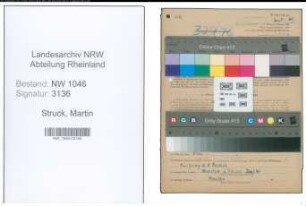 Entnazifizierung Martin Struck , geb. 11.03.1886 (Einzelhaendler)