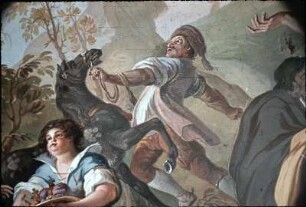 Verehrung der Ecclesia durch die vier Erdteile