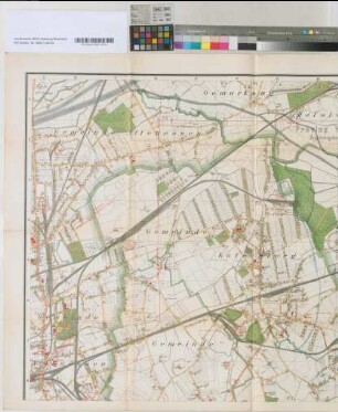 [Plan der Bürgermeisterei Stoppenberg mit angrenzenden Teilen von Altenessen und Gelsenkirchen. Mit den Grenzen der Grubenfelder].