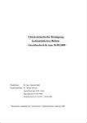 Elektrokinetische Reinigung kontaminierter Böden : Abschlussbericht vom 30.09.2000