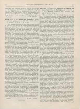474-475 [Rezension] Harnack, Theodosius, Katechetik und Erklärung des kleinen Katechismus Dr. Martin Luthers. 1. Bd. A. u. d. T.: Katechetik