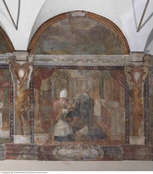 Szenen aus dem Leben des Heiligen Augustinus, Die Einkleidung des Augustinus durch den heiligen Ambrosius