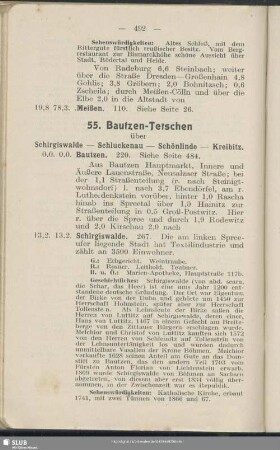 55. Bautzen - Tetschen : über Schirgiswalde - Schluckenau - Schönlinde - Kreibitz