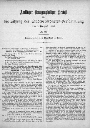 No. 27, 6. August 1885