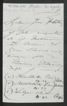 Brief an Wilhelm Engelmann : 29.01.1877