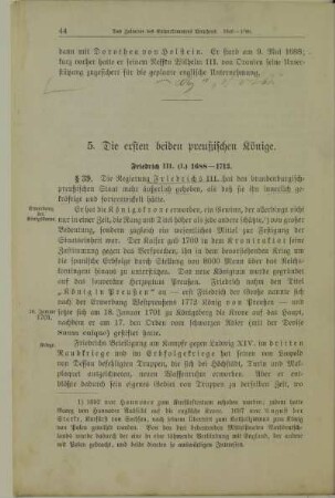 5. Die ersten beiden preußischen Könige