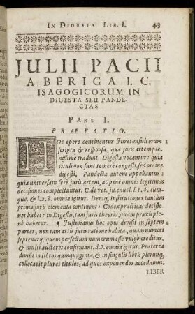 Isagogicorum In Digesta Seu Pandectas.
