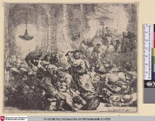 [Christus vertreibt die Wechsler aus dem Tempel; Christ Driving the Money Changers from the Temple; Jésus Christ chassant les vendeurs hors du temple]