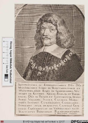 Bildnis Maximilian Frhr. Trauttmansdorff von (-Weinsberg) (1623 Reichsgraf)
