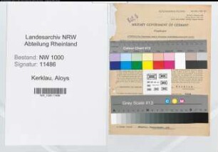 Entnazifizierung Aloys Kerklau, geb. 15.06.1898 (Angest.)