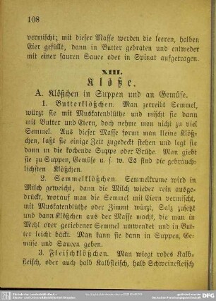 XIII. Klöße
