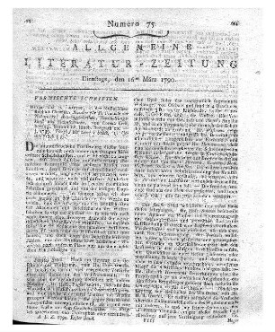 Hecker, A. J. [Hg.]: Berlinische Jahrbücher. 2. Jahrgang; Heft 1. Berlin: Realschulbuchhandlung 1789