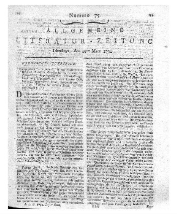 Hecker, A. J. [Hg.]: Berlinische Jahrbücher. 2. Jahrgang; Heft 1. Berlin: Realschulbuchhandlung 1789