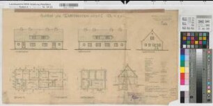 Doppelhaus Deckblatt zur Westfalennorm Ansichten, Grundriß, Schnitt (1930) 1 : 100 35 x 66 Westfälische Heimstätte Wohnungsgesellschaft Münsterland